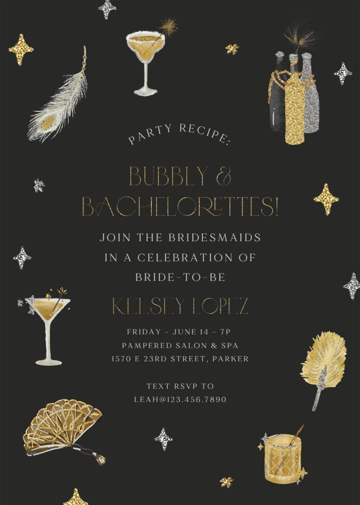 Ring fling - bachelorette party invitation